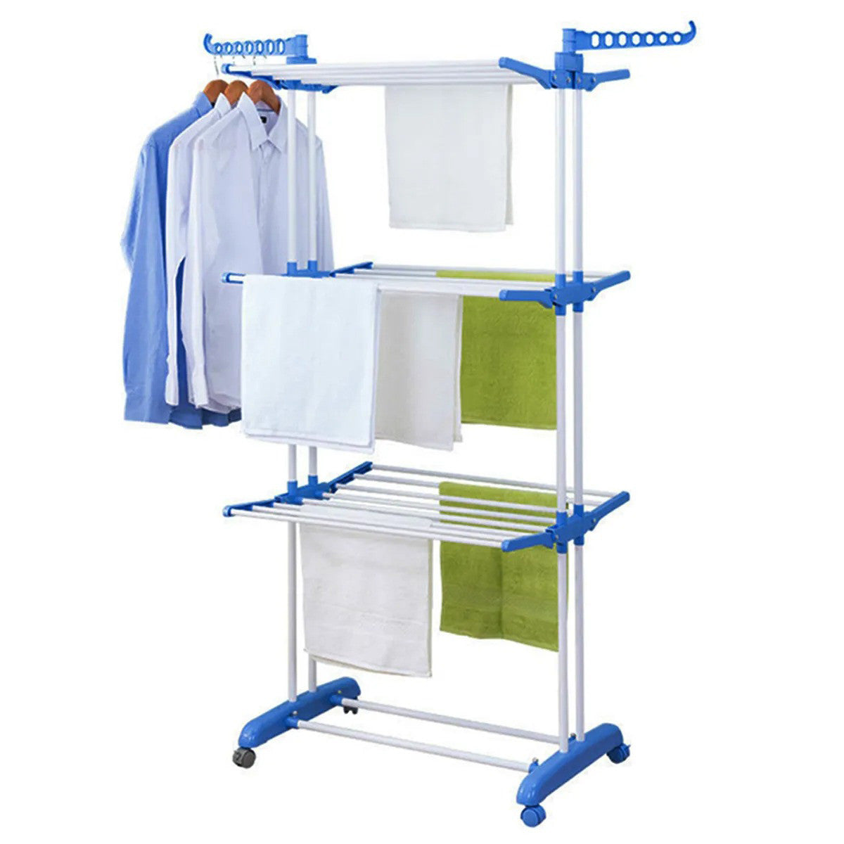 Складна сушка для одягу до 50 кг (172х73х64см), Garment Rack, Блакитний / Підлогова сушарка