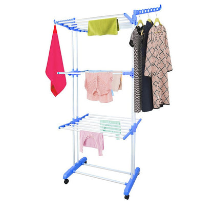 Складна сушка для одягу до 50 кг (172х73х64см), Garment Rack, Блакитний / Підлогова сушарка
