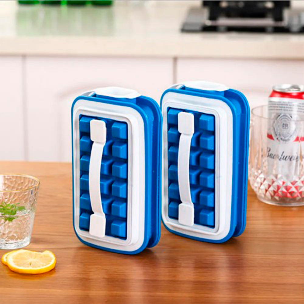 Герметична льодниця 18 комірок, Fill + Carry Without Spilla, Синій / Контейнер-льодниця / Форма для льоду