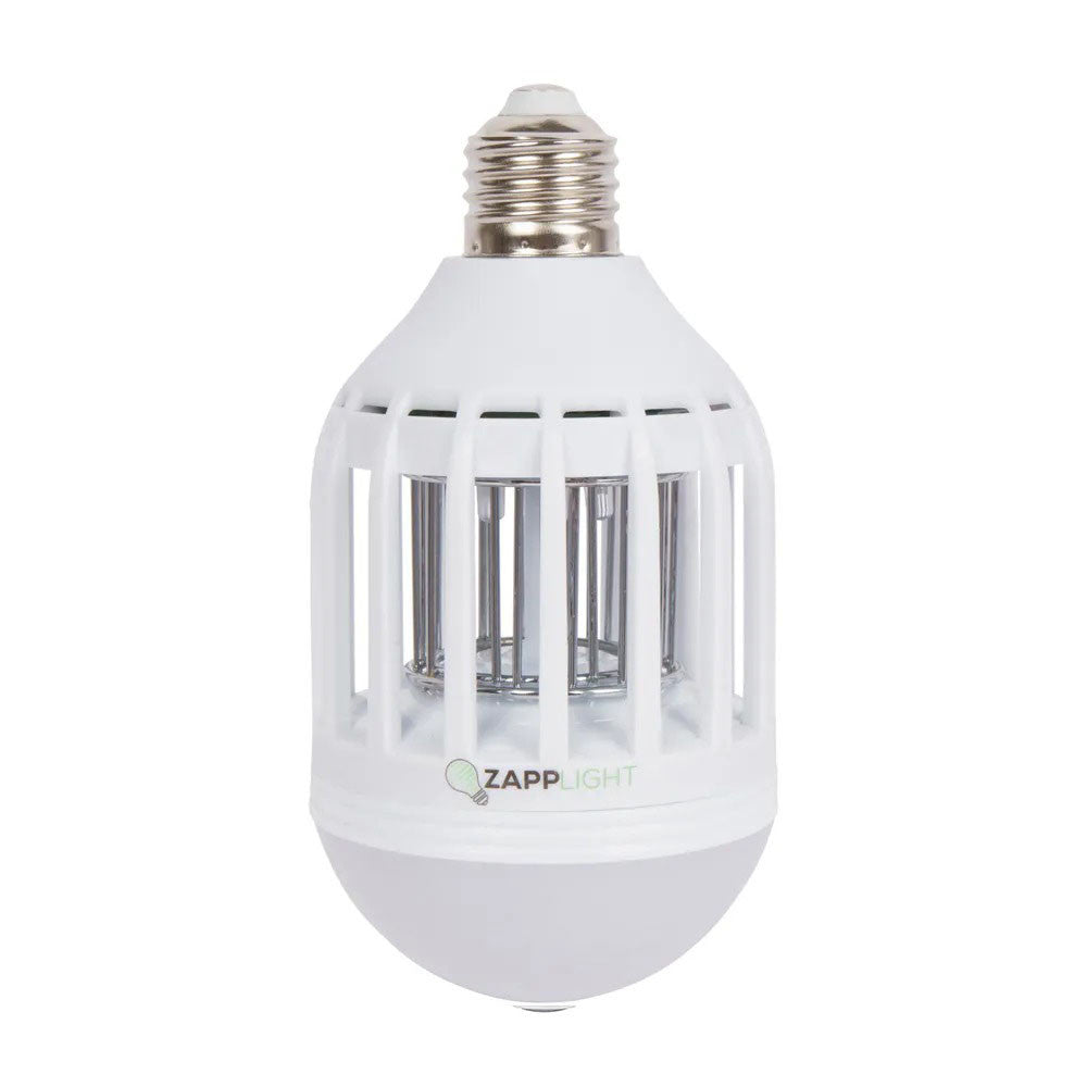 Світлодіодна лампа-приманка для комах Zapp Light, Білий / Електрична лампочка-знищувач мух та комарів