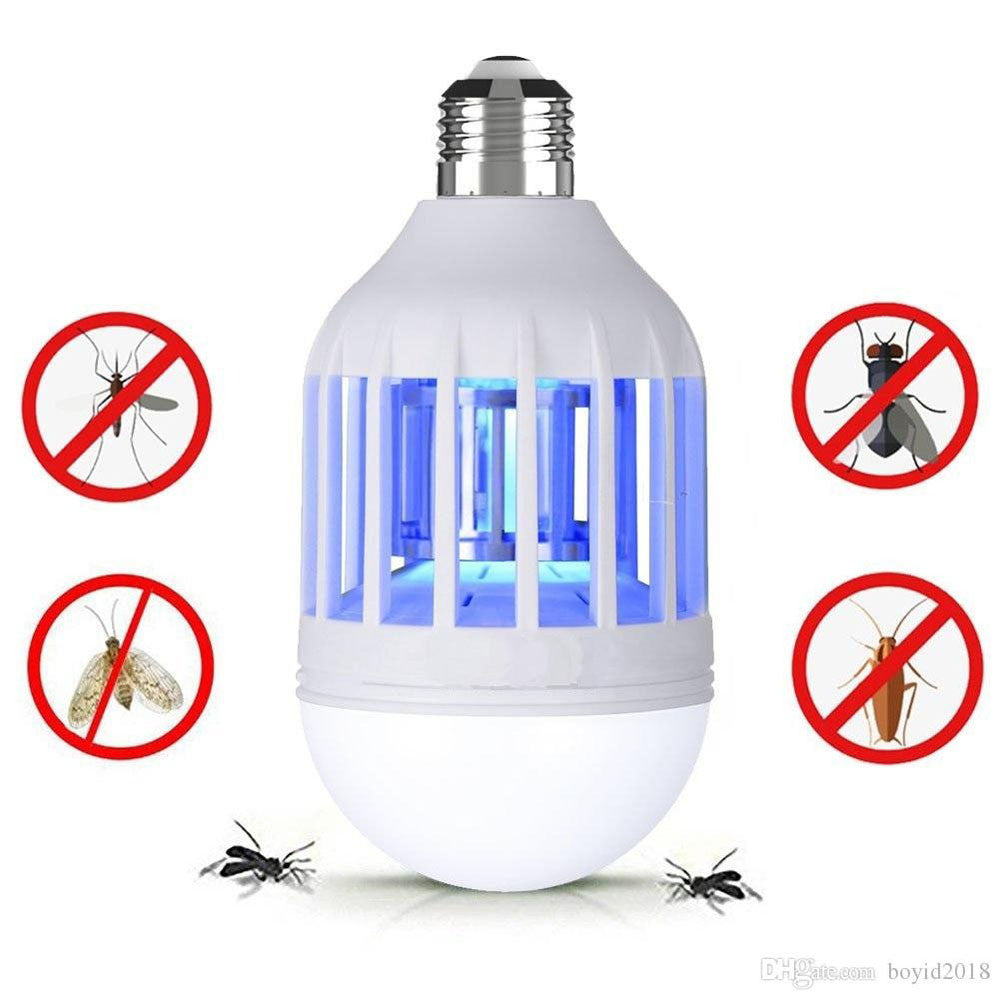Світлодіодна лампа-приманка для комах Zapp Light, Білий / Електрична лампочка-знищувач мух та комарів