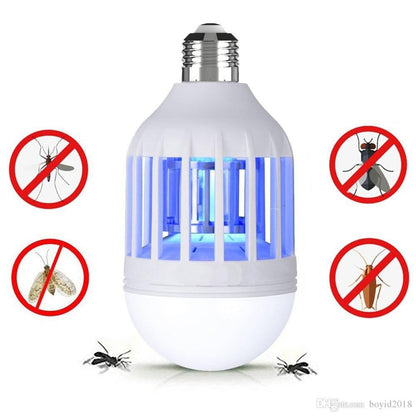 Світлодіодна лампа-приманка для комах Zapp Light, Білий / Електрична лампочка-знищувач мух та комарів