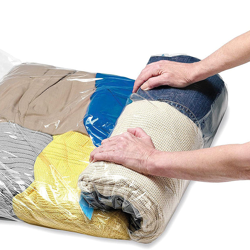 1шт Вакуумний пакет для одягу 80х110см, Vacuum Bag, Прозорий / Вакуумний мішок для зберігання одягу