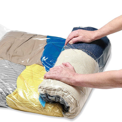 1шт Вакуумний пакет для одягу 80х110см, Vacuum Bag, Прозорий / Вакуумний мішок для зберігання одягу
