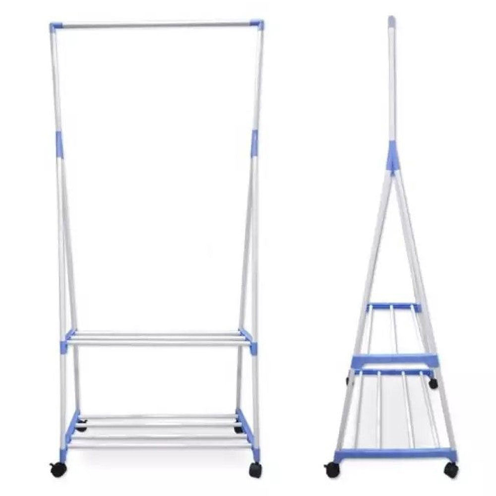 Вішалка для одягу пересувна Clothes Rack Multi-Function / Вішалка для підлоги двоярусна