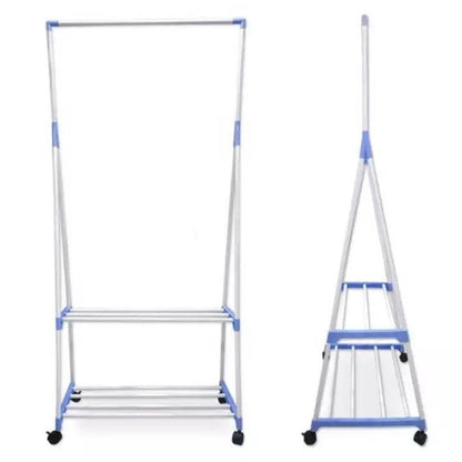 Вішалка для одягу пересувна Clothes Rack Multi-Function / Вішалка для підлоги двоярусна