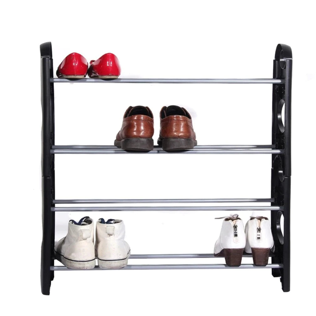 Полиця для взуття Stackable Shoe Rack на 4 полиці, Білий / Місткий органайзер для взуття