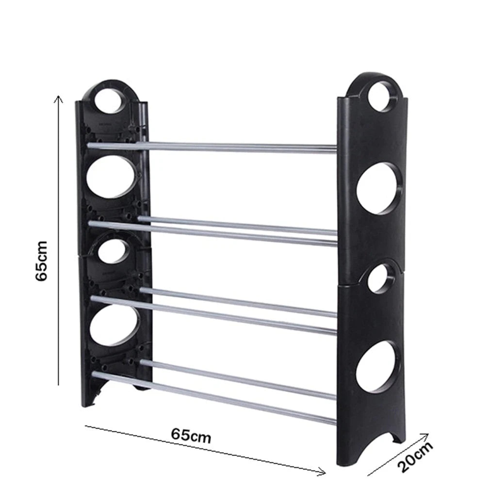 Полиця для взуття Stackable Shoe Rack на 4 полиці, Білий / Місткий органайзер для взуття
