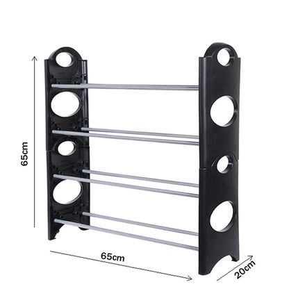 Полиця для взуття Stackable Shoe Rack на 4 полиці, Білий / Місткий органайзер для взуття