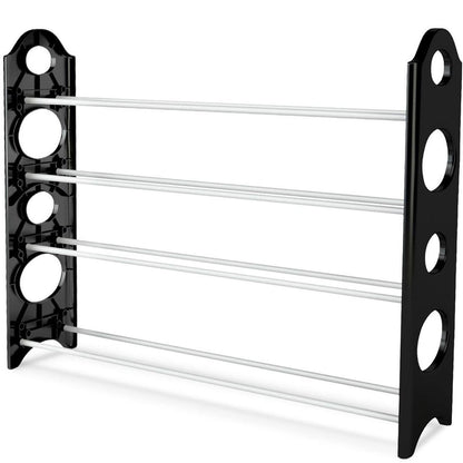 Полиця для взуття Stackable Shoe Rack на 4 полиці, Білий / Місткий органайзер для взуття