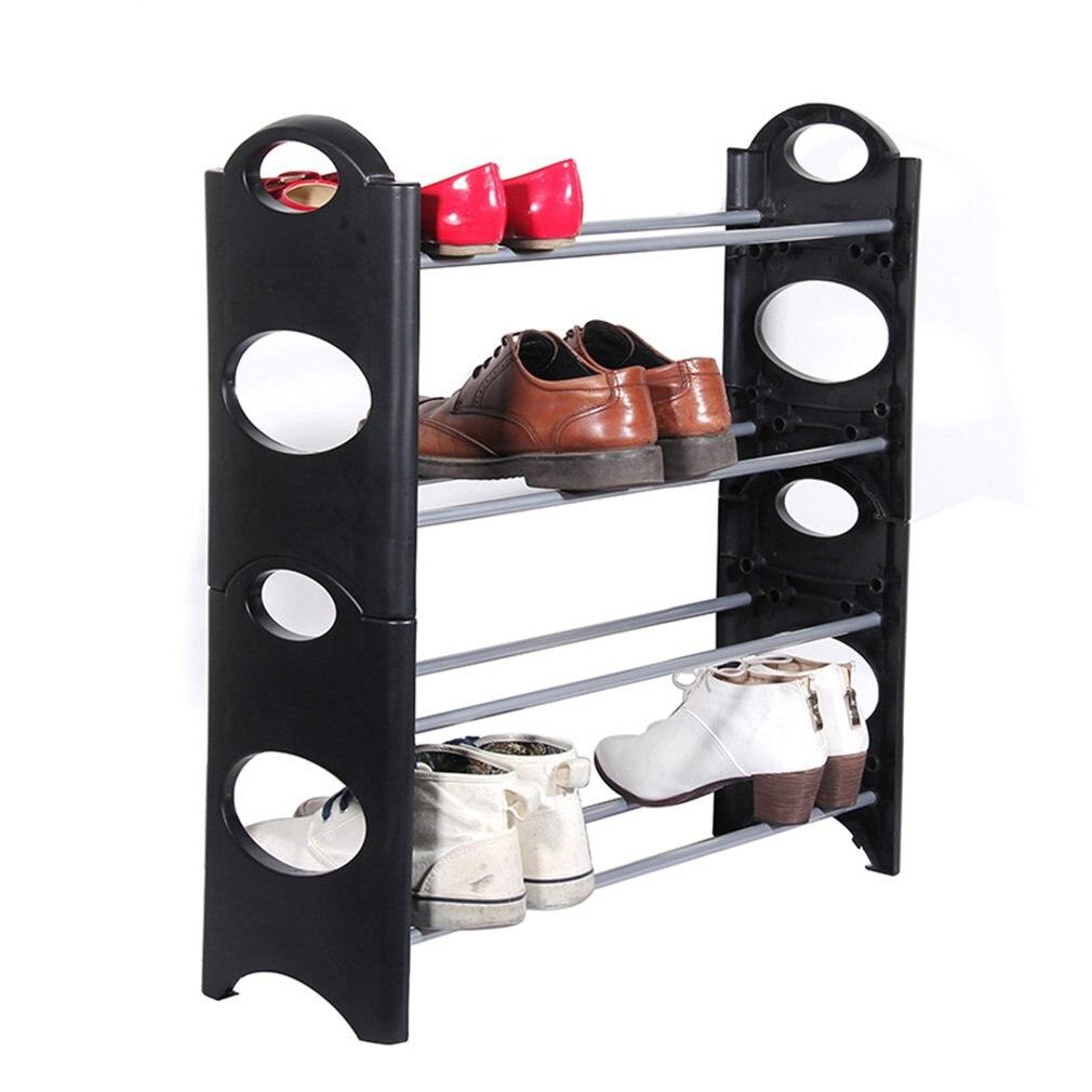 Полиця для взуття Stackable Shoe Rack на 4 полиці, Білий / Місткий органайзер для взуття