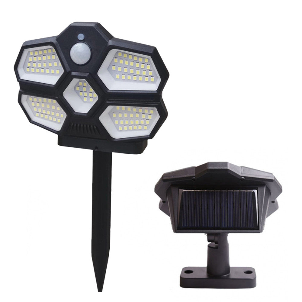 Уличный фонарь на солнечной батарее Solar SH580A-124LED, Білий / Светильник с датчиком движения
