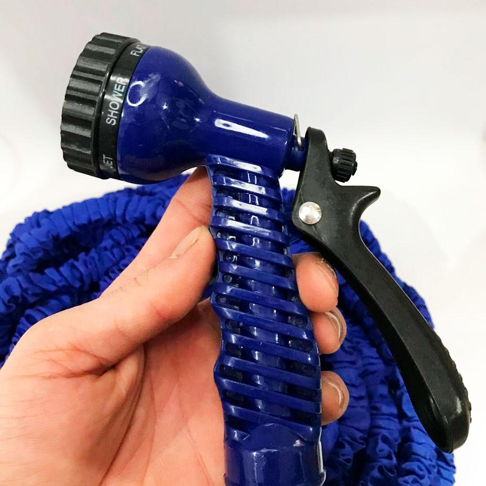 Шланг для поливу 52,5 м, з розпилювачем Magic Hose, Синій / Садовий шланг поливочний / Шланг, що розтягується