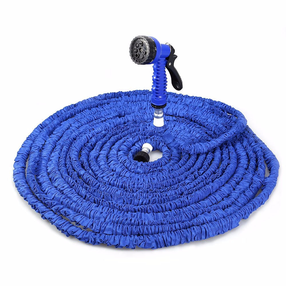 Шланг для поливу з розпилювачем, 45м, Magic Hose, Синій / Садовий шланг, що розтягується / Поливочний шланг для городу