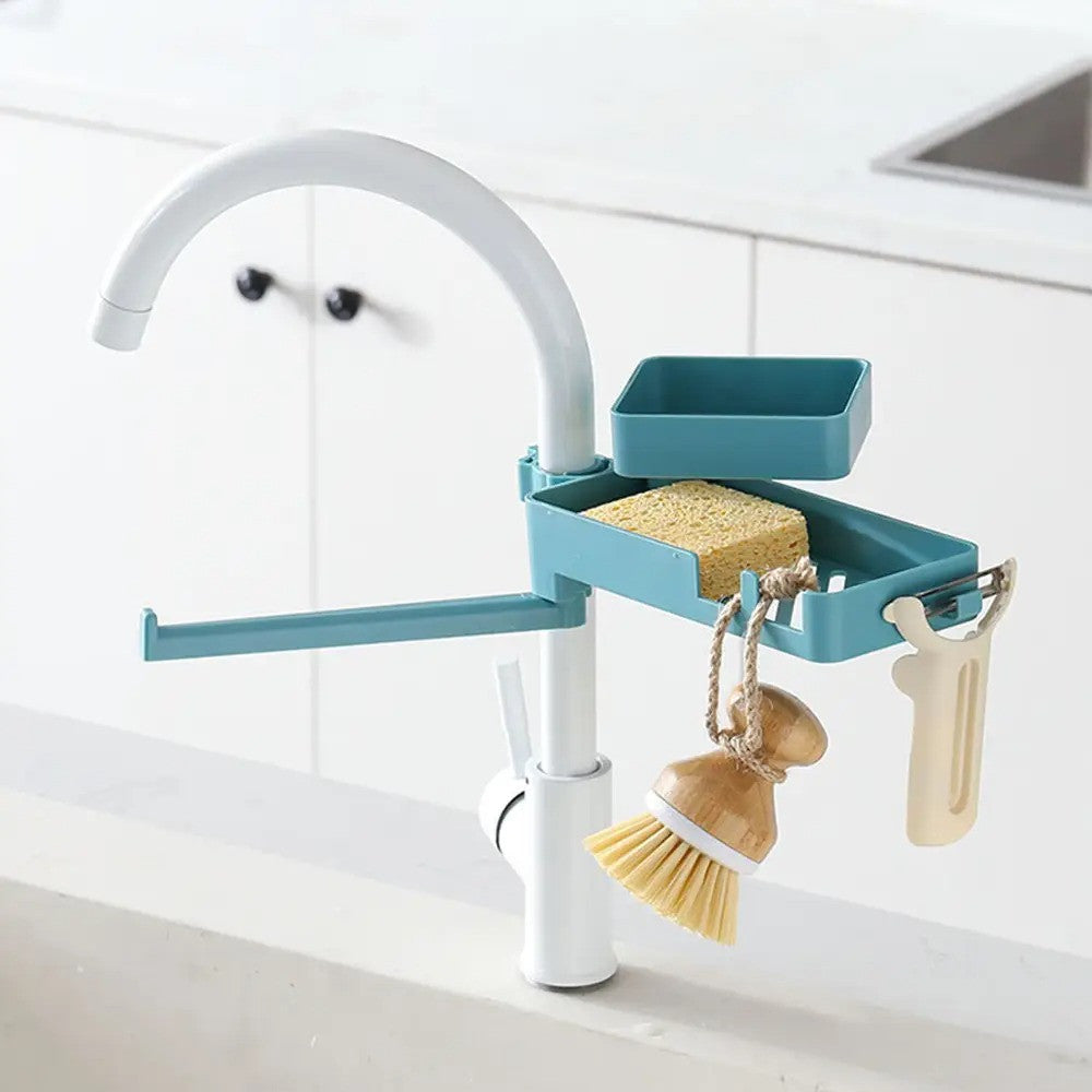 Полиця для ванної кімнати 3в1 Shower Rack (19x10x8,5 см), Синій / Органайзер для мийки на кухню