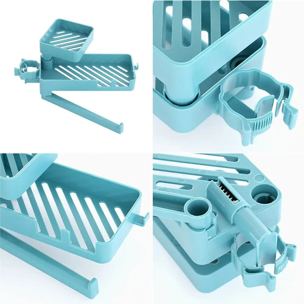 Полиця для ванної кімнати 3в1 Shower Rack (19x10x8,5 см), Синій / Органайзер для мийки на кухню