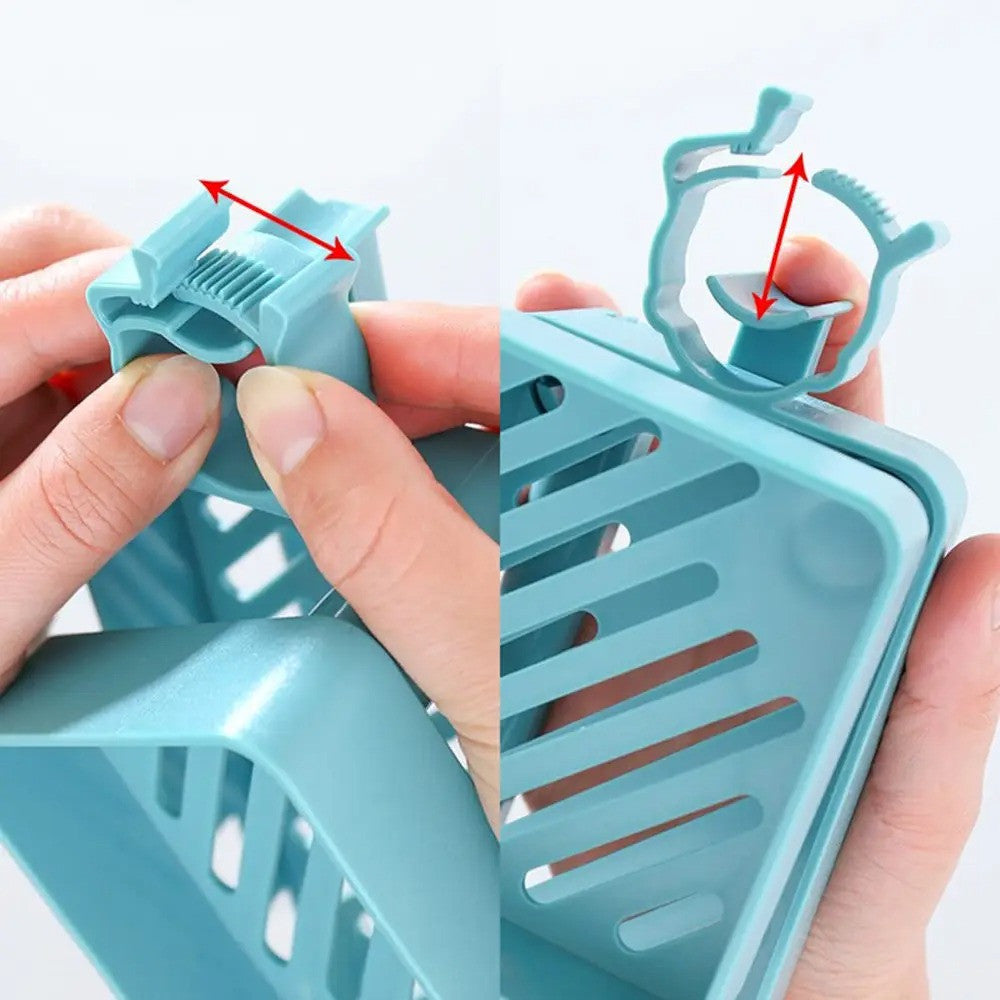 Полиця для ванної кімнати 3в1 Shower Rack (19x10x8,5 см), Синій / Органайзер для мийки на кухню