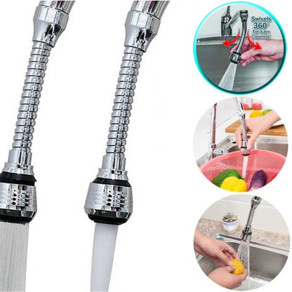 Гнучка насадка на кран Turbo Flex 360˚ економія води, Сірий / Насадка аератор водозберігач
