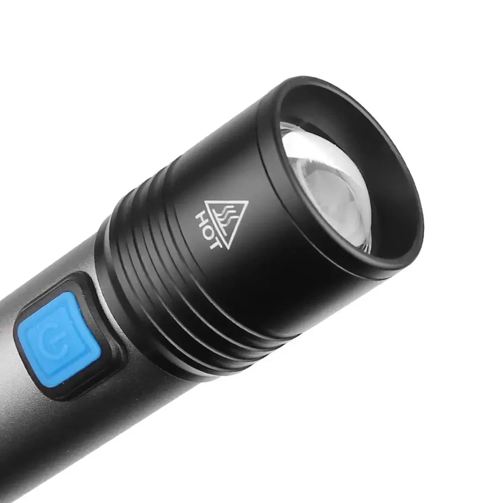Ручний акумуляторний ліхтарик USB BL K31, Сірий / Кишеньковий ЛЕД ліхтар / Ліхтарик світлодіодний