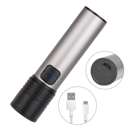 Ручний акумуляторний ліхтарик USB BL K31, Сірий / Кишеньковий ЛЕД ліхтар / Ліхтарик світлодіодний