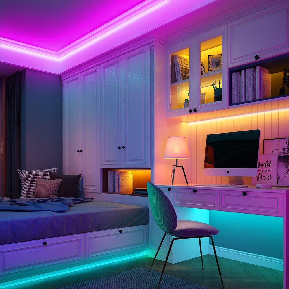 Силіконова стрічка LED 5 м, NEON 12V-220V, Червоний / Гнучка неонова стрічка / Світлодіодна стрічка