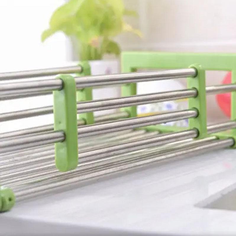 Багатофункціональна складна кухонна полиця для сушіння Kitchen Drain Shelf Rack / Сушарка для овочів та фруктів
