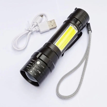 Тактичний ручний ліхтар із кріпленням BL 19 T6, Чорний / Акумуляторний ліхтарик / Світлодіодний ліхтарик