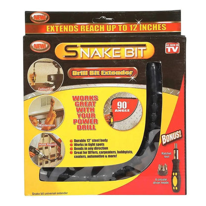 Гнучка біта з 6-ма насадками SNAKE BIT NJ-196 / Магнітний подовжувач для викрутки / Гнучка викрутка