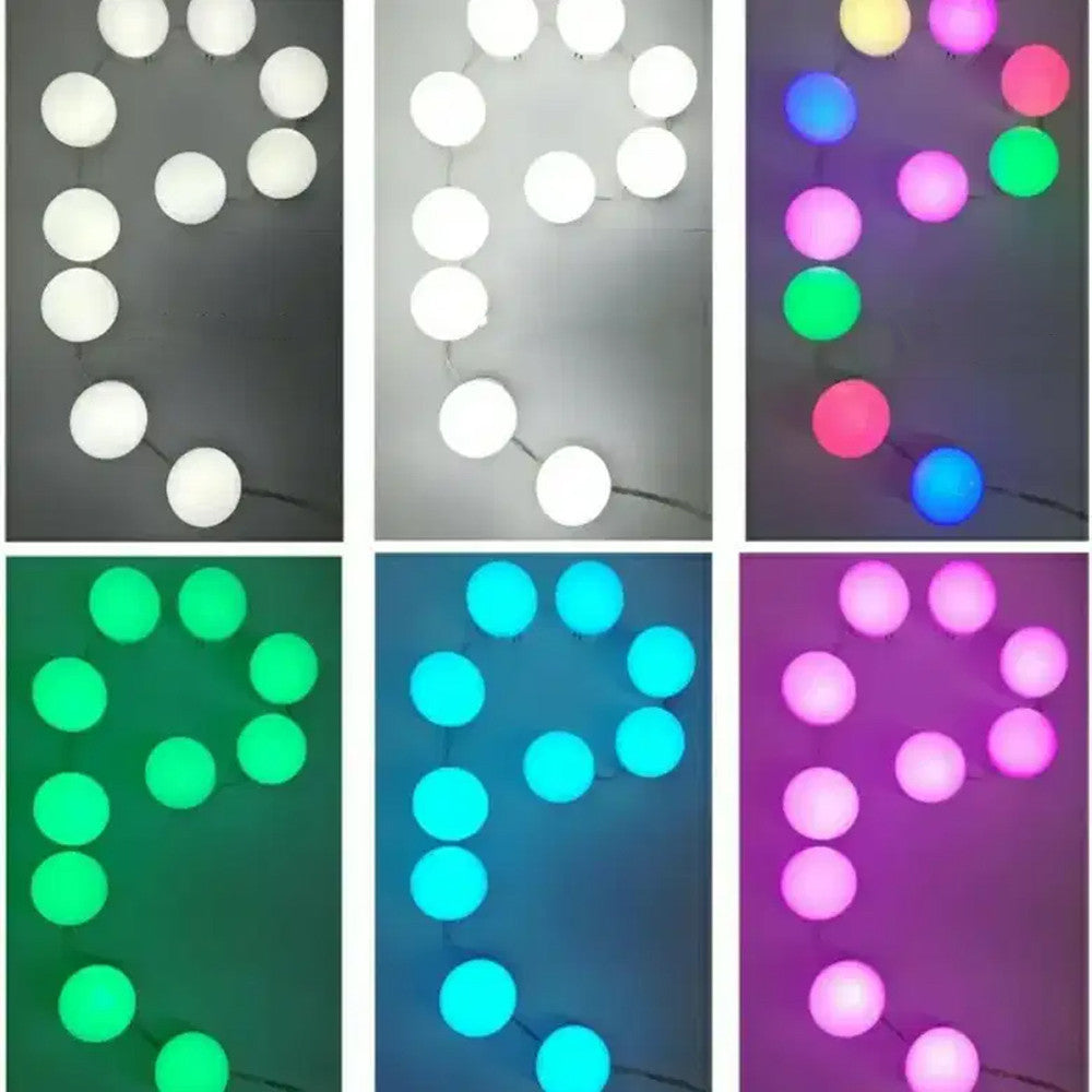 LED підсвічування для дзеркала з регулюванням яскравості та USB, / Світлодіодні лампочки 10 шт для гримерного дзеркала