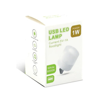 USB LED-лампа світлодіодна 1W, К-6000, Біла / Портативна лампа з USB / USB світильник