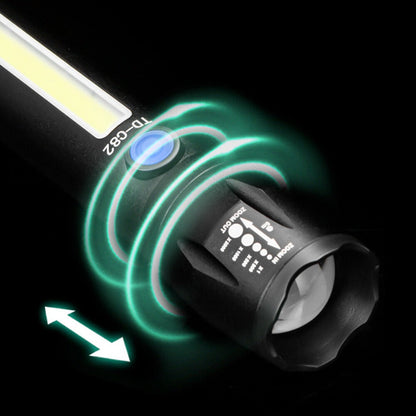 Ліхтарик ручний 2в1 з акумулятором та USB зарядкою BL-C63 / Тактичний ліхтар зі світлодіодною панеллю