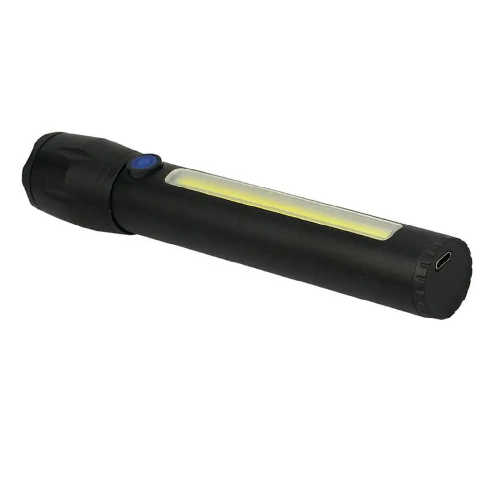 Ліхтарик ручний 2в1 з акумулятором та USB зарядкою BL-C63 / Тактичний ліхтар зі світлодіодною панеллю