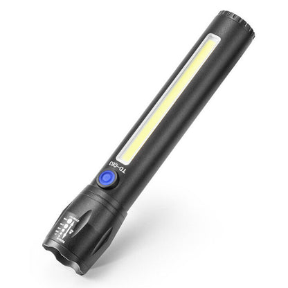 Ліхтарик ручний 2в1 з акумулятором та USB зарядкою BL-C63 / Тактичний ліхтар зі світлодіодною панеллю