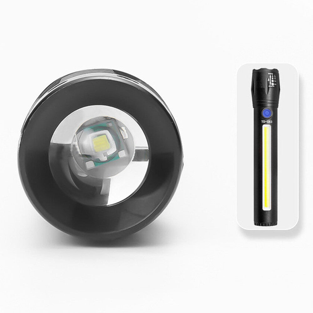Ліхтарик ручний 2в1 з акумулятором та USB зарядкою BL-C63 / Тактичний ліхтар зі світлодіодною панеллю