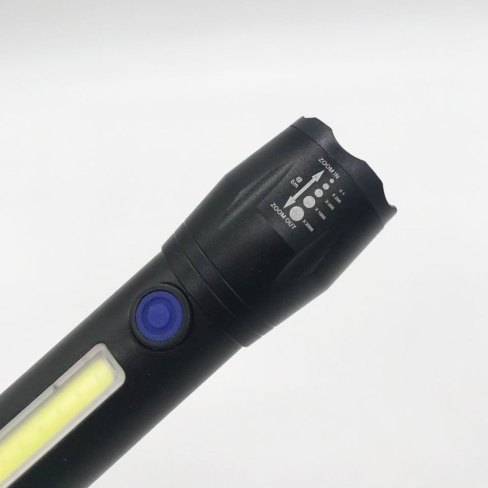 Ліхтарик ручний 2в1 з акумулятором та USB зарядкою BL-C63 / Тактичний ліхтар зі світлодіодною панеллю