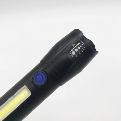 Ліхтарик ручний 2в1 з акумулятором та USB зарядкою BL-C63 / Тактичний ліхтар зі світлодіодною панеллю