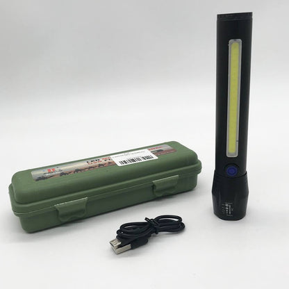 Ліхтарик ручний 2в1 з акумулятором та USB зарядкою BL-C63 / Тактичний ліхтар зі світлодіодною панеллю