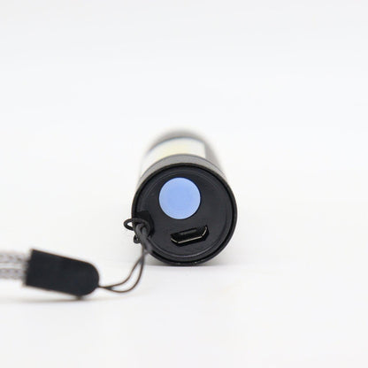 Ручний ліхтарик кишеньковий із USB зарядкою, BL-1501, Чорний / Акумуляторний тактичний ліхтар із кейсом