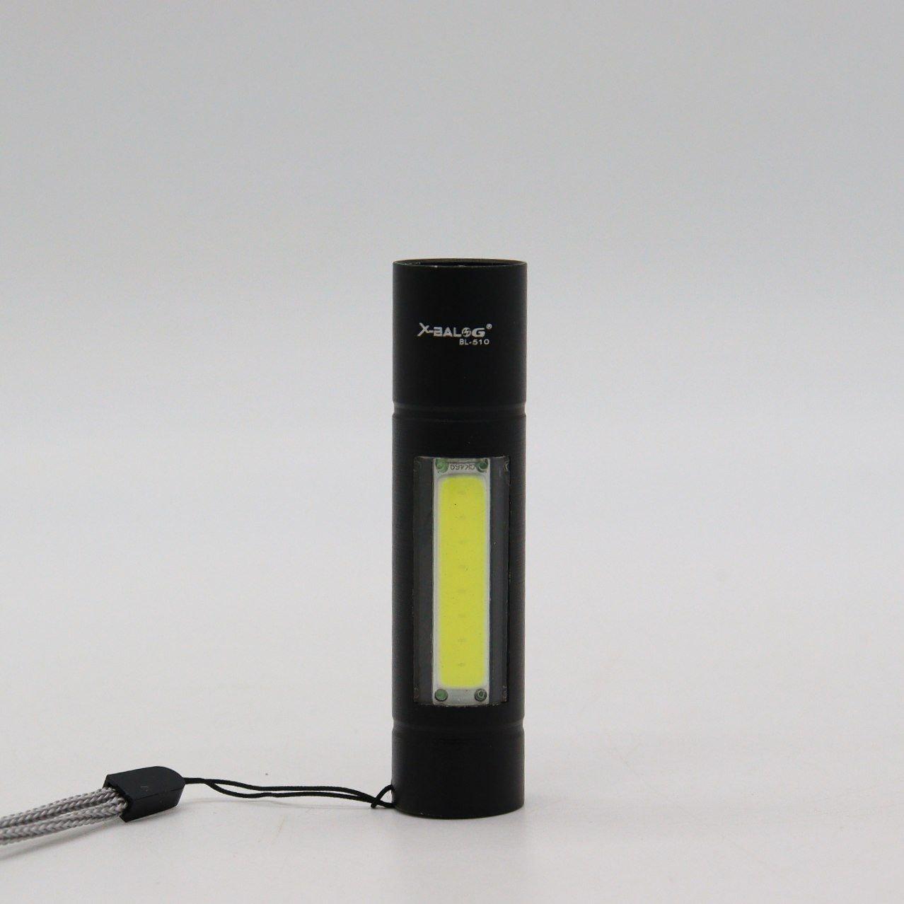 Ручний ліхтарик кишеньковий із USB зарядкою, BL-1501, Чорний / Акумуляторний тактичний ліхтар із кейсом