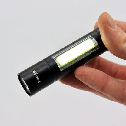 Ручний ліхтарик кишеньковий із USB зарядкою, BL-1501, Чорний / Акумуляторний тактичний ліхтар із кейсом