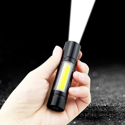 Ручний ліхтарик кишеньковий із USB зарядкою, BL-1501, Чорний / Акумуляторний тактичний ліхтар із кейсом