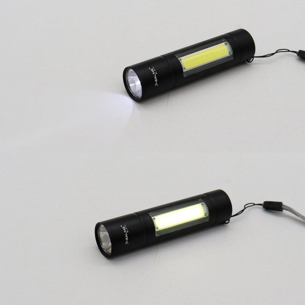 Ручний ліхтарик кишеньковий із USB зарядкою, BL-1501, Чорний / Акумуляторний тактичний ліхтар із кейсом