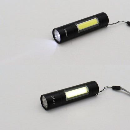 Ручний ліхтарик кишеньковий із USB зарядкою, BL-1501, Чорний / Акумуляторний тактичний ліхтар із кейсом