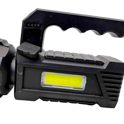 Ручний ліхтар із USB та бічним світлом, 50 Вт, BL T-100, Чорний / Світлодіодний ліхтар на акумуляторі