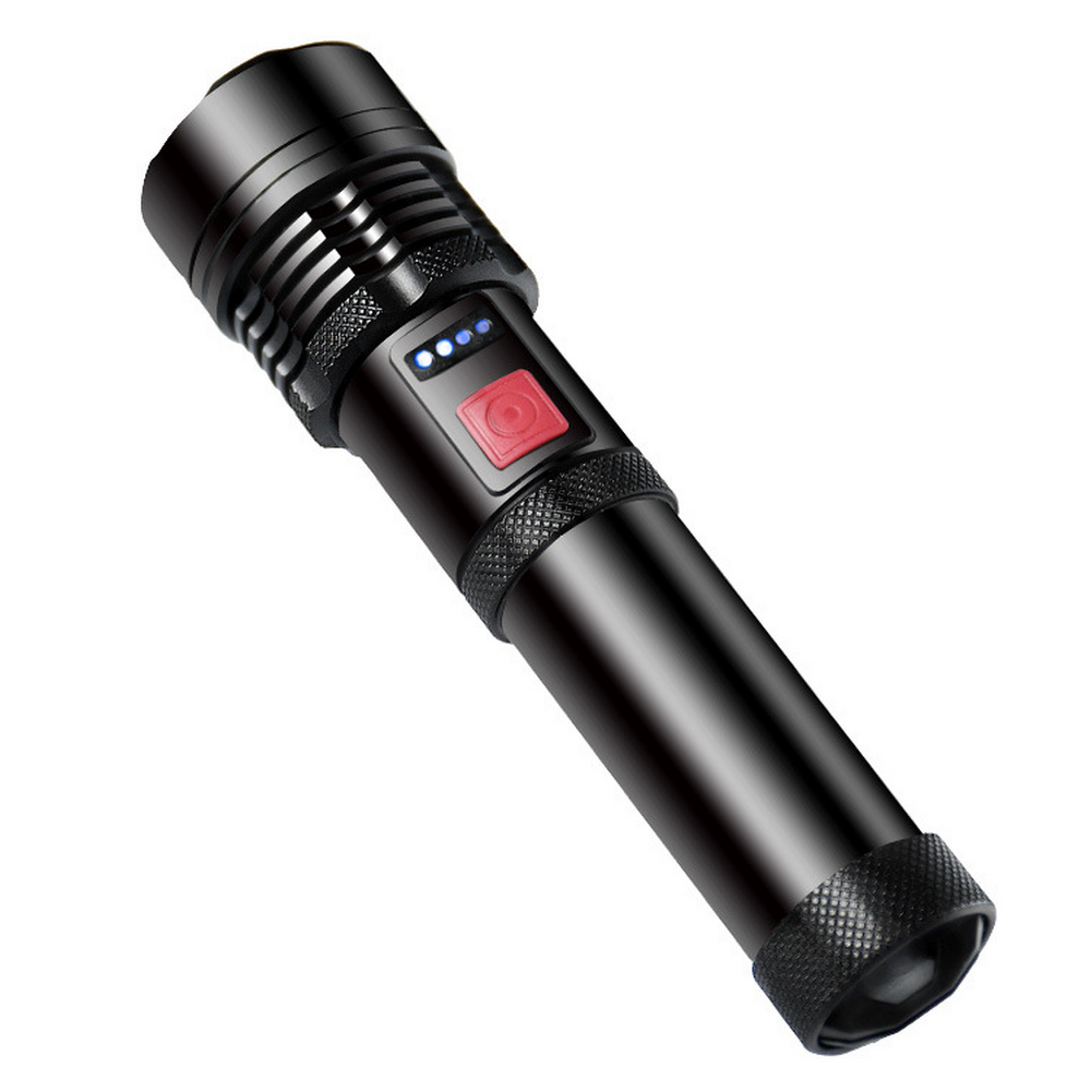 Акумуляторний ручний ліхтар із USB, 5 режимів, BL-X72-P90, Чорний / Ліхтар тактичний ручний