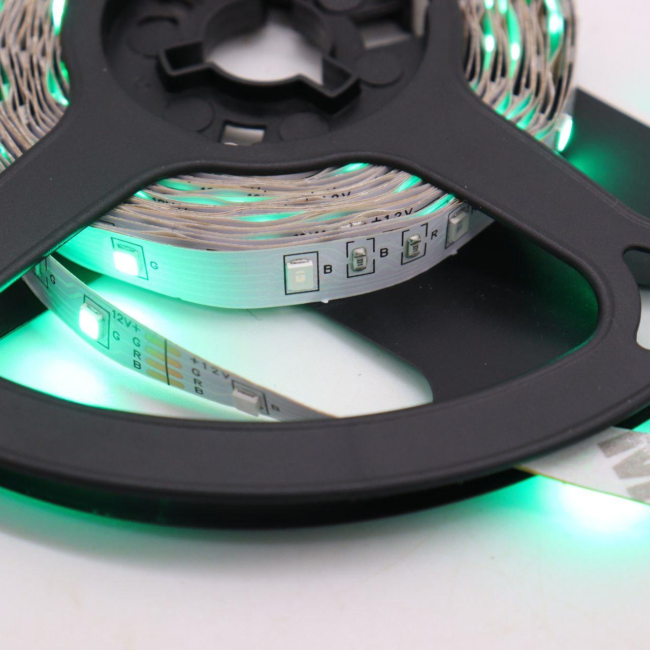Комплект 3шт LED стрічка RGB, 5м, 12V, 3528, пульт та блок / Світлодіодна стрічка / Підсвічування в кімнату