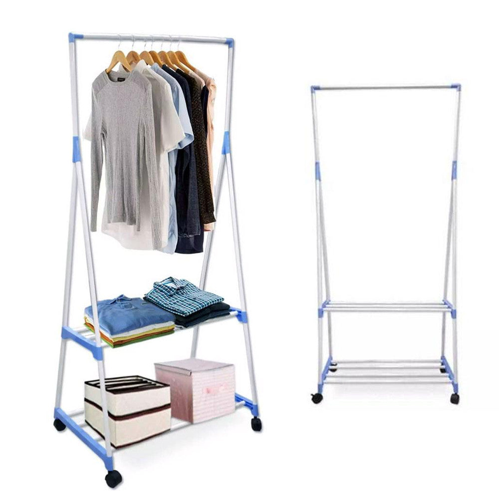 Вішалка для одягу пересувна Clothes Rack Multi-Function / Вішалка для підлоги двоярусна