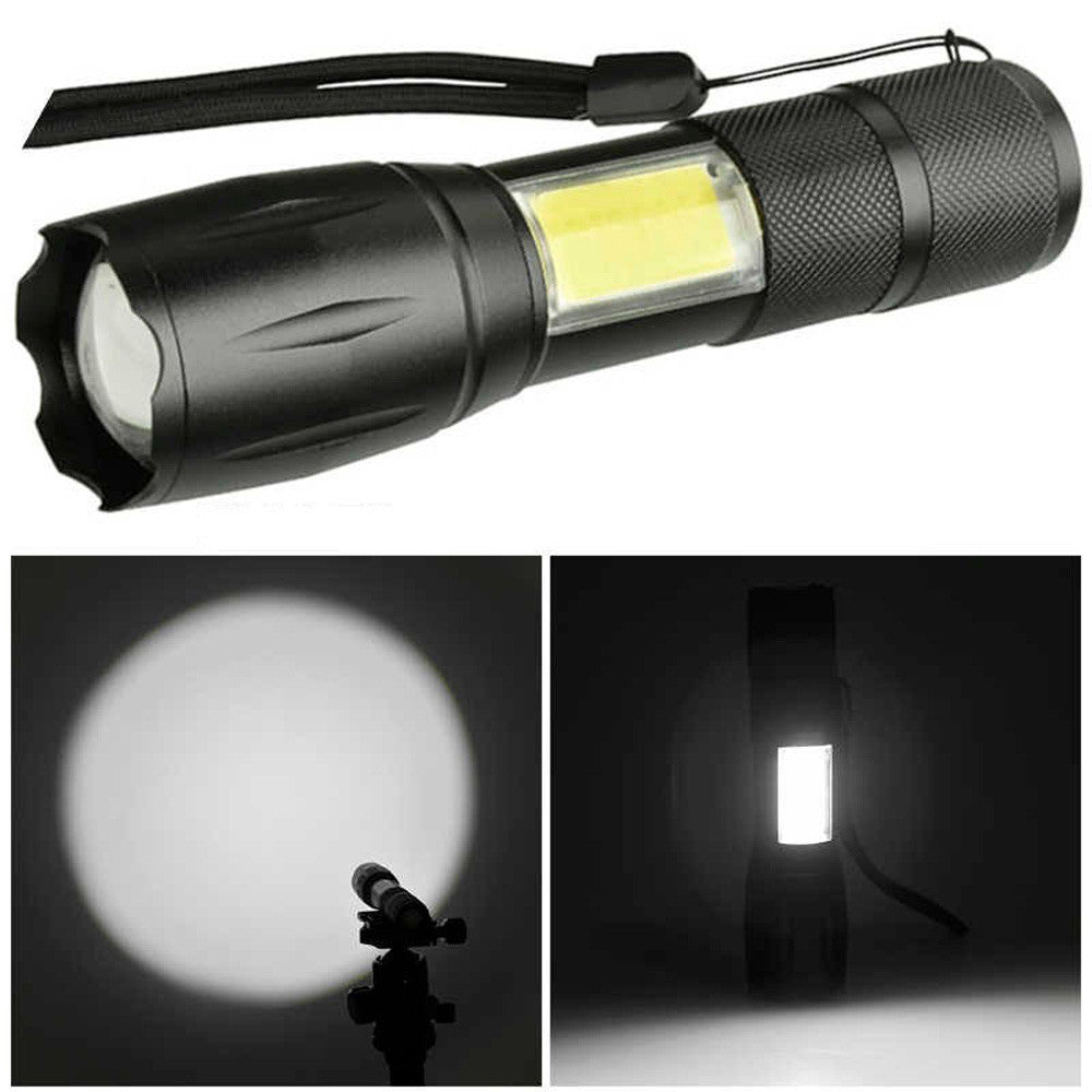 Потужний ручний ліхтарик з USB-зарядкою та ZOOM, BL-29-T6, Чорний / Тактичний LED ліхтар на акумуляторі