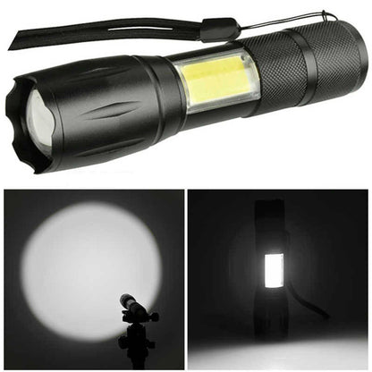 Потужний ручний ліхтарик з USB-зарядкою та ZOOM, BL-29-T6, Чорний / Тактичний LED ліхтар на акумуляторі