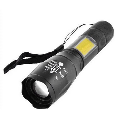 Потужний ручний ліхтарик з USB-зарядкою та ZOOM, BL-29-T6, Чорний / Тактичний LED ліхтар на акумуляторі